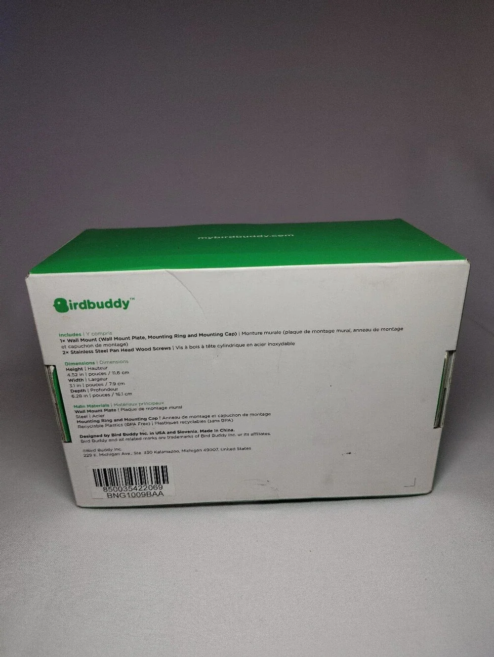 BirdBuddy Wall Mount Compatible With Birdbuddy Pro Bird Buddy White
